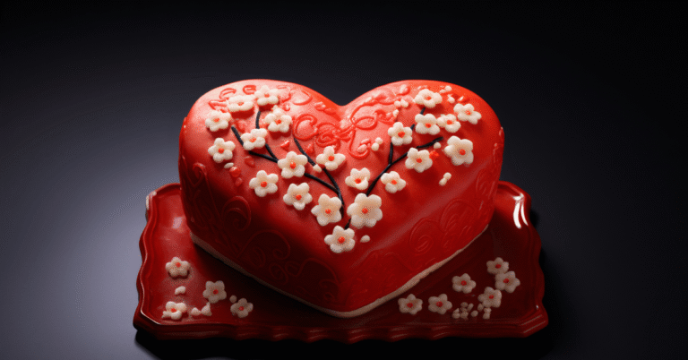 heart shaped cake