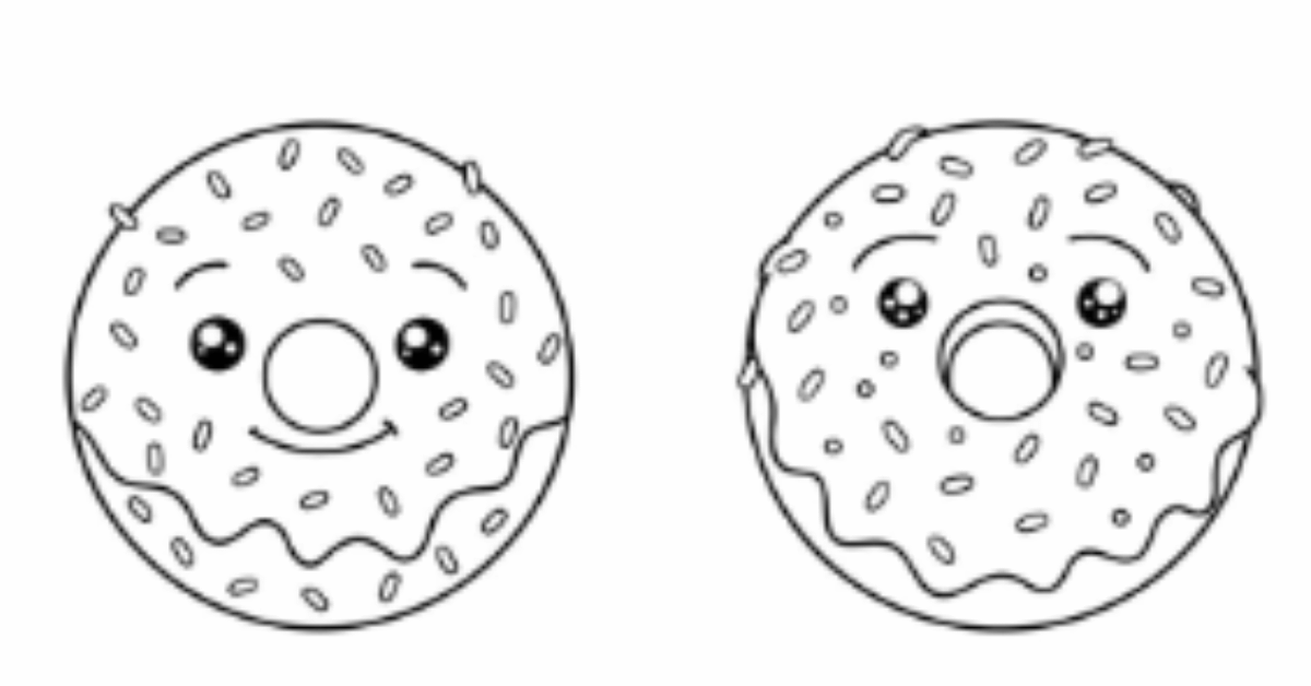 colouring pages donut
